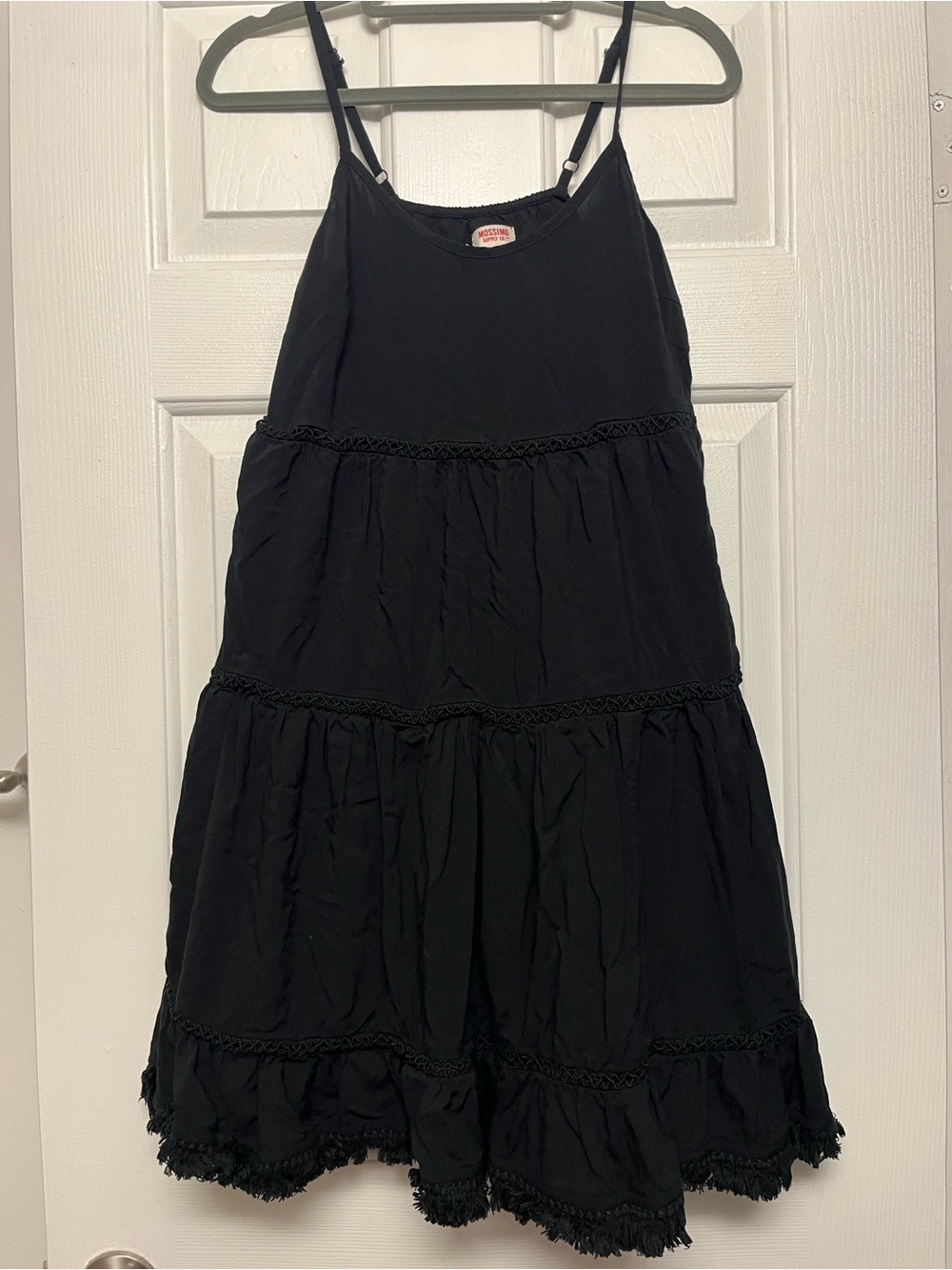 Mossimo Supply Co. Black Tiered Sundress with Lace Trim